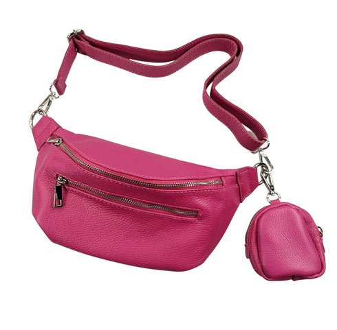 Crossbodybag mittelgroß mit zwei Reißverschlüssen und kleinem Geldbeutel extra